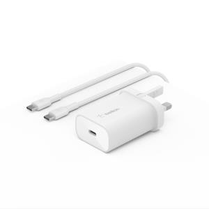 Boost Charge 25w USB-c Pd Pps W/ 1m C- C Cable White