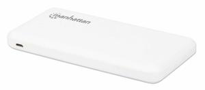 Power Bank 10000mah 2xUSB-A Output Ports (2.1A and 1A), 2xInput Ports (USB-C and Micro-USB, 2A each), White